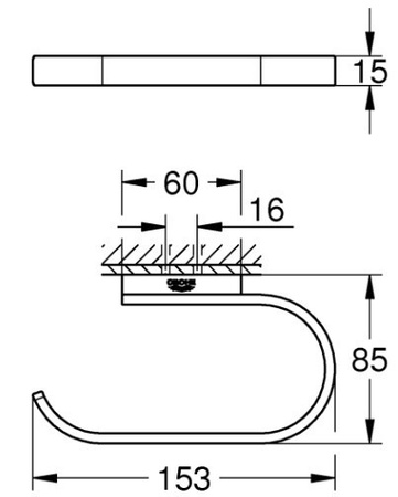 Держатель для туалетной бумаги GROHE Selection 41220KF0 (черный матовый)
